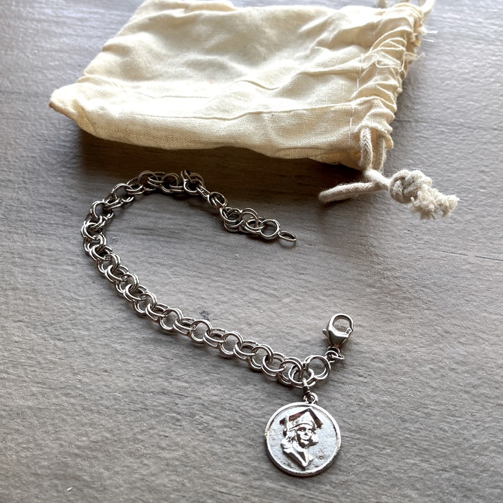 Graduation silver bracelet